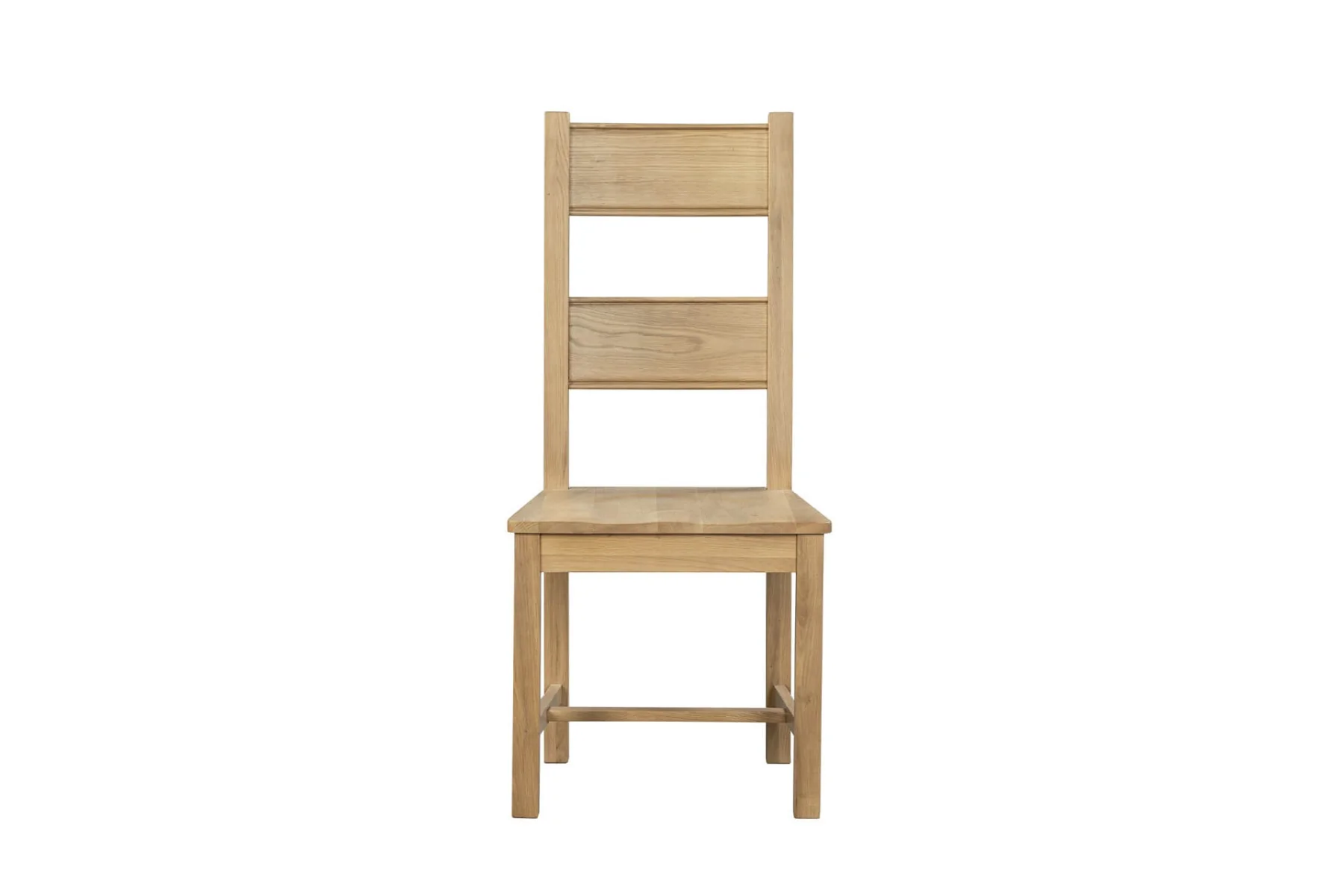 Delaney Solid Seat Dining Chair – Oak with Tall Backrest - Image 2