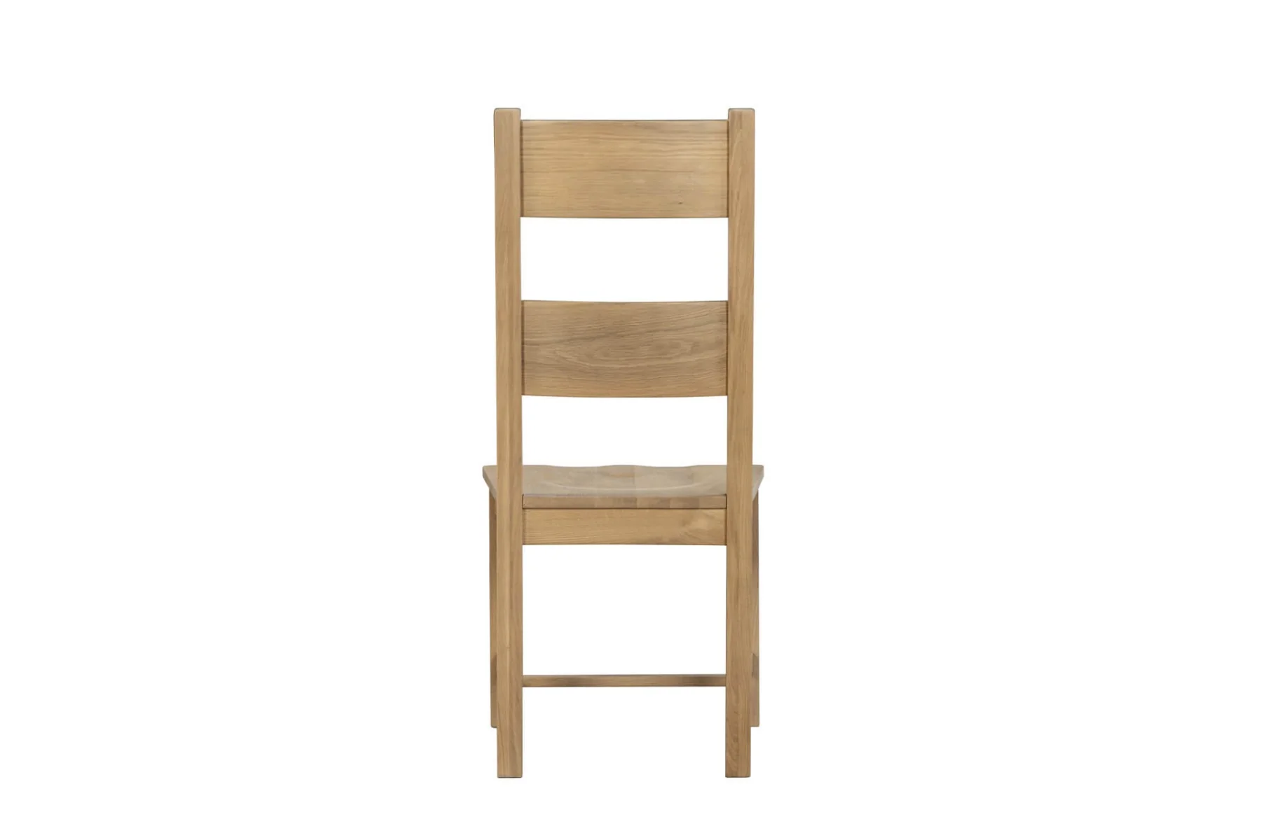 Delaney Solid Seat Dining Chair – Oak with Tall Backrest - Image 3
