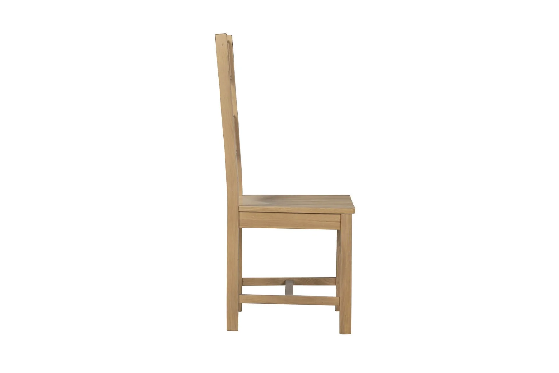 Delaney Solid Seat Dining Chair – Oak with Tall Backrest - Image 4