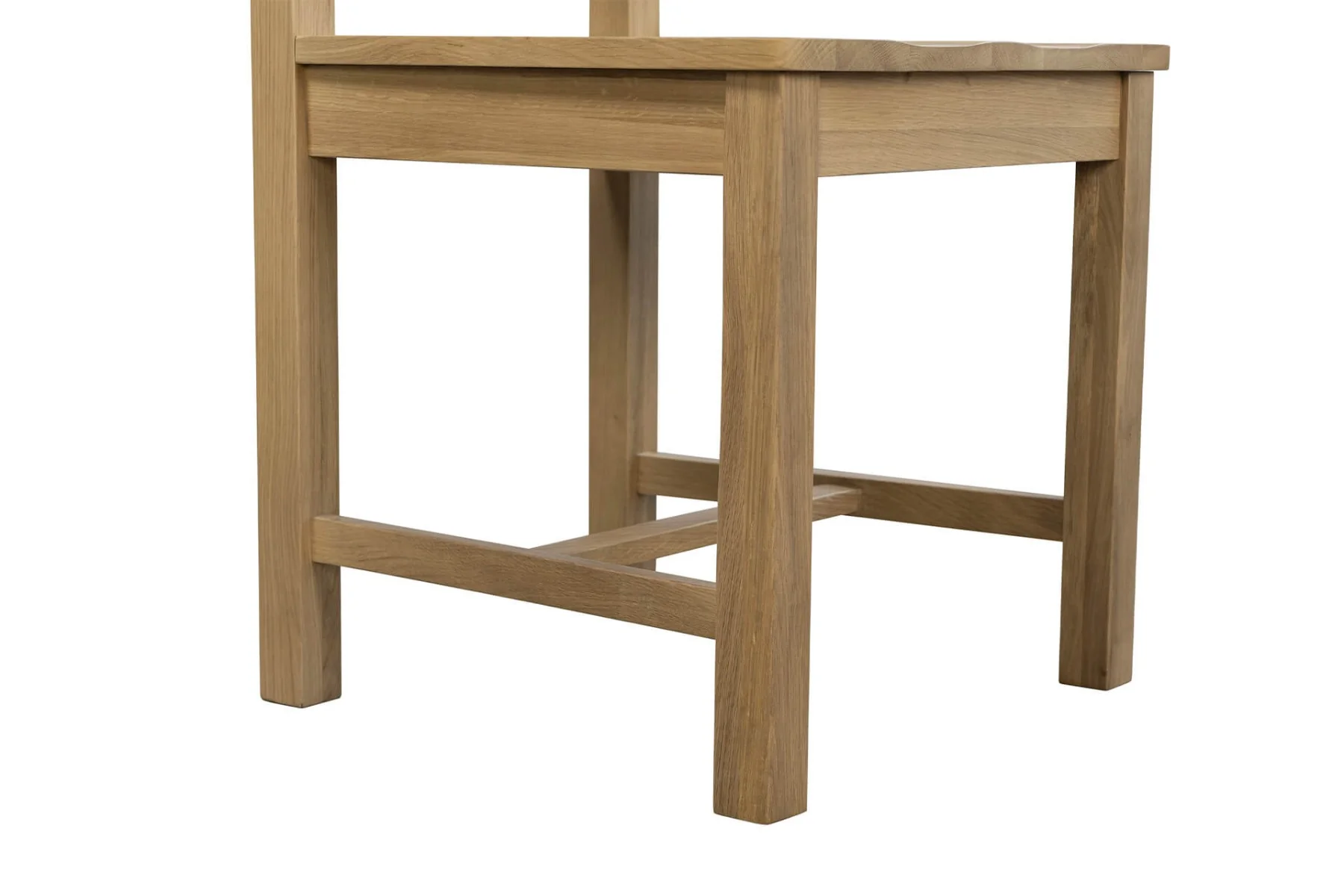 Delaney Solid Seat Dining Chair – Oak with Tall Backrest - Image 7