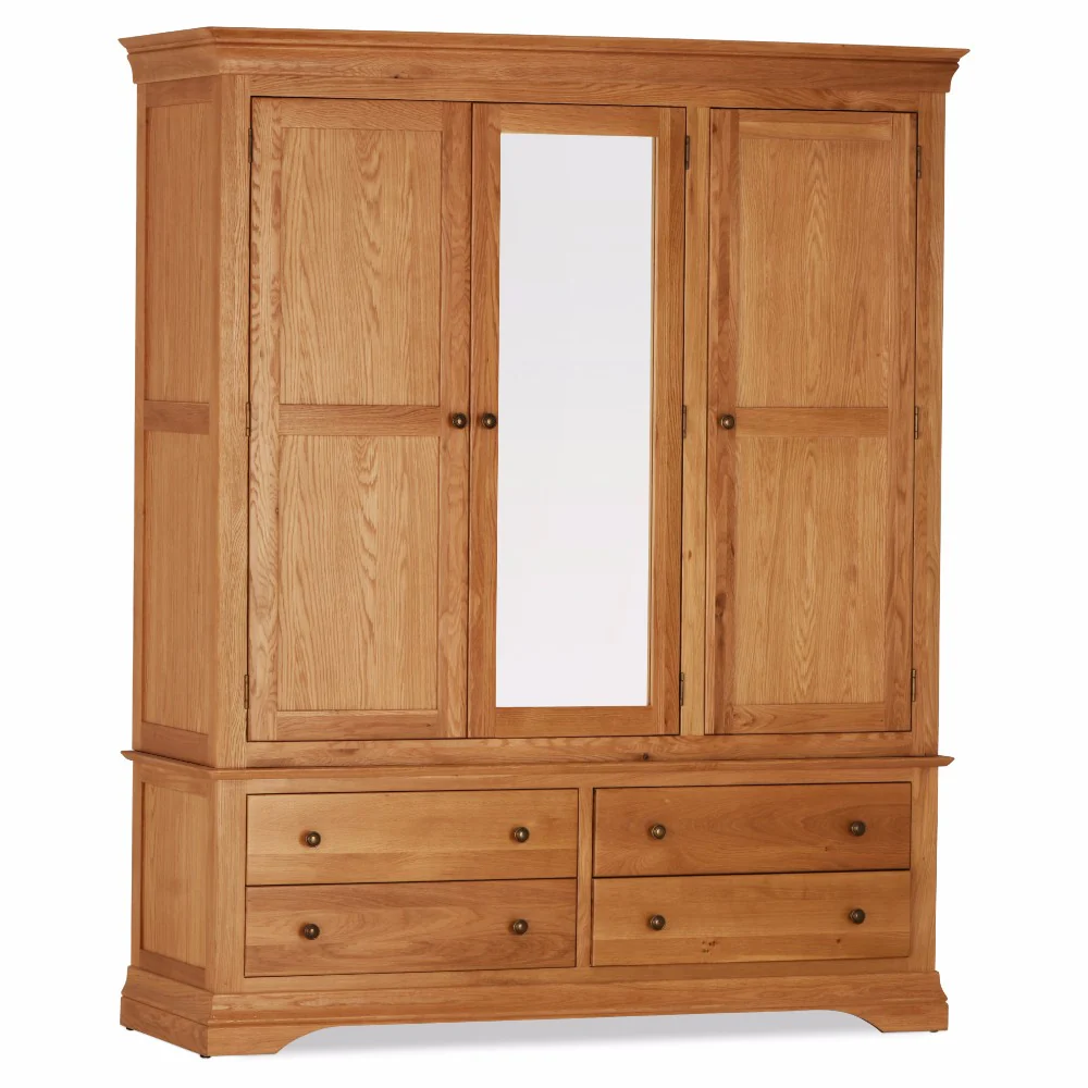Delta Oak Triple Wardrobe - Image 3