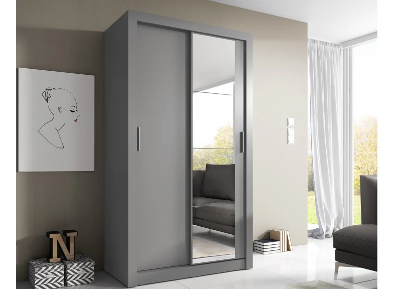 Denmark 1.2m Mirror Door Sliderobes - Image 11