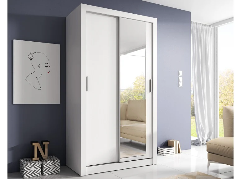 Denmark 1.2m Mirror Door Sliderobes - Image 14