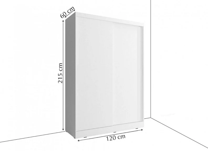 Denmark 1.2m Mirror Door Sliderobes - Image 6