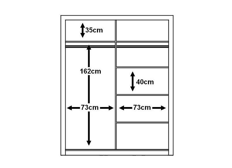Denmark 1.5 m Mirror Door Sliderobes (Pre-order) - Image 6