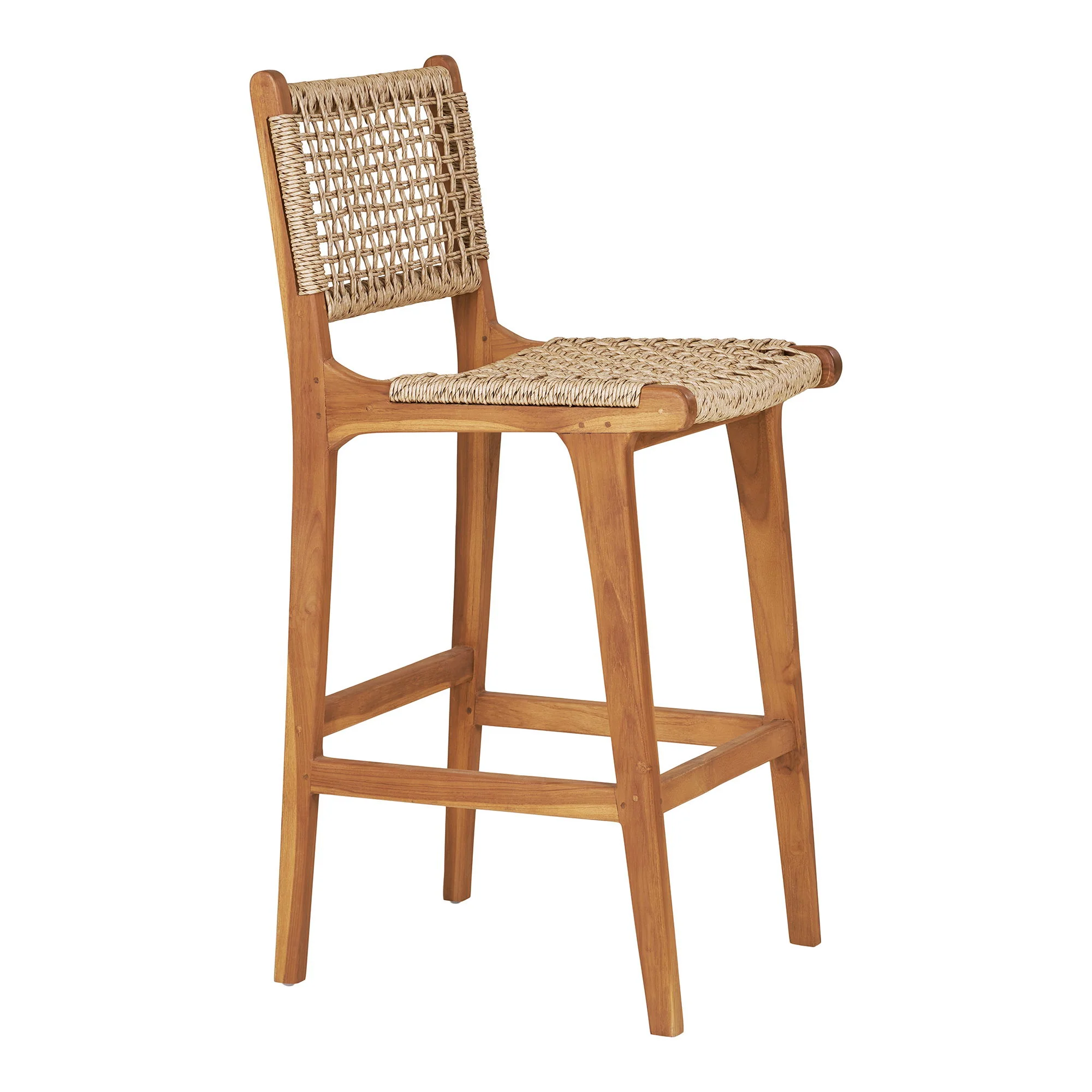 Derby Counter Chair – Teak & PE Rattan - Image 2