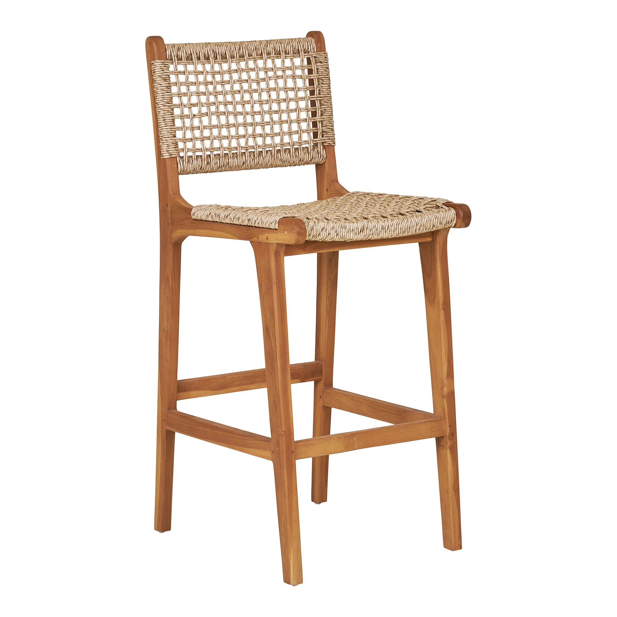 Derby Counter Chair – Teak & PE Rattan - Image 3
