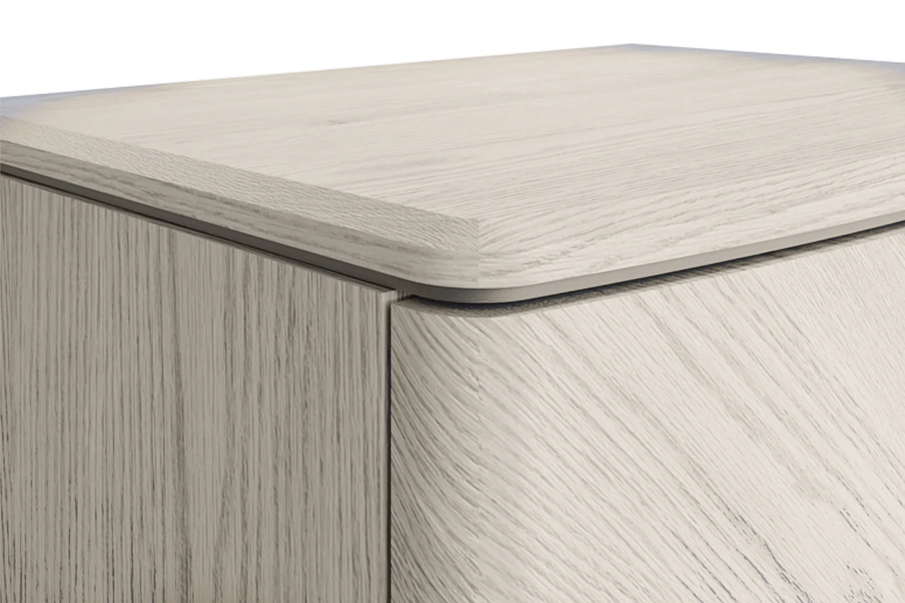 Diletta Bedside Table 2 Drawer - Stone - Image 3