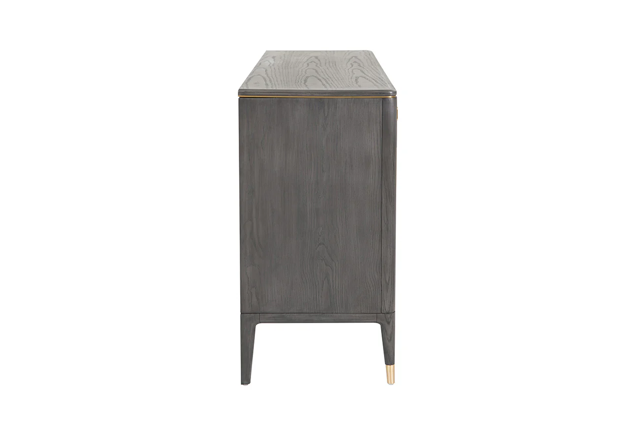 Diletta Dressing Chest 7 Drawer Ribbed Top Drws - Ebony - Image 4