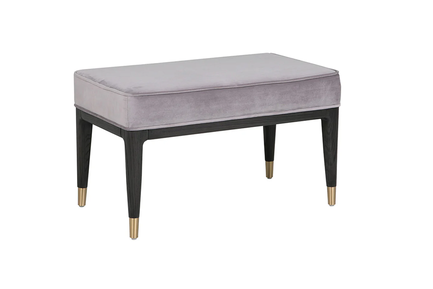 Diletta Dressing Stool - Ebony Ecru Velvet