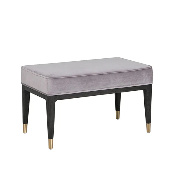 Diletta Dressing Stool - Ebony Ecru Velvet - Image 2