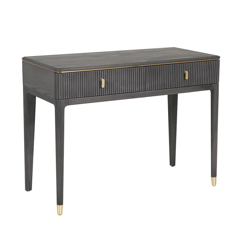 Diletta Dressing Table 2 Drawer - Ebony - Image 2