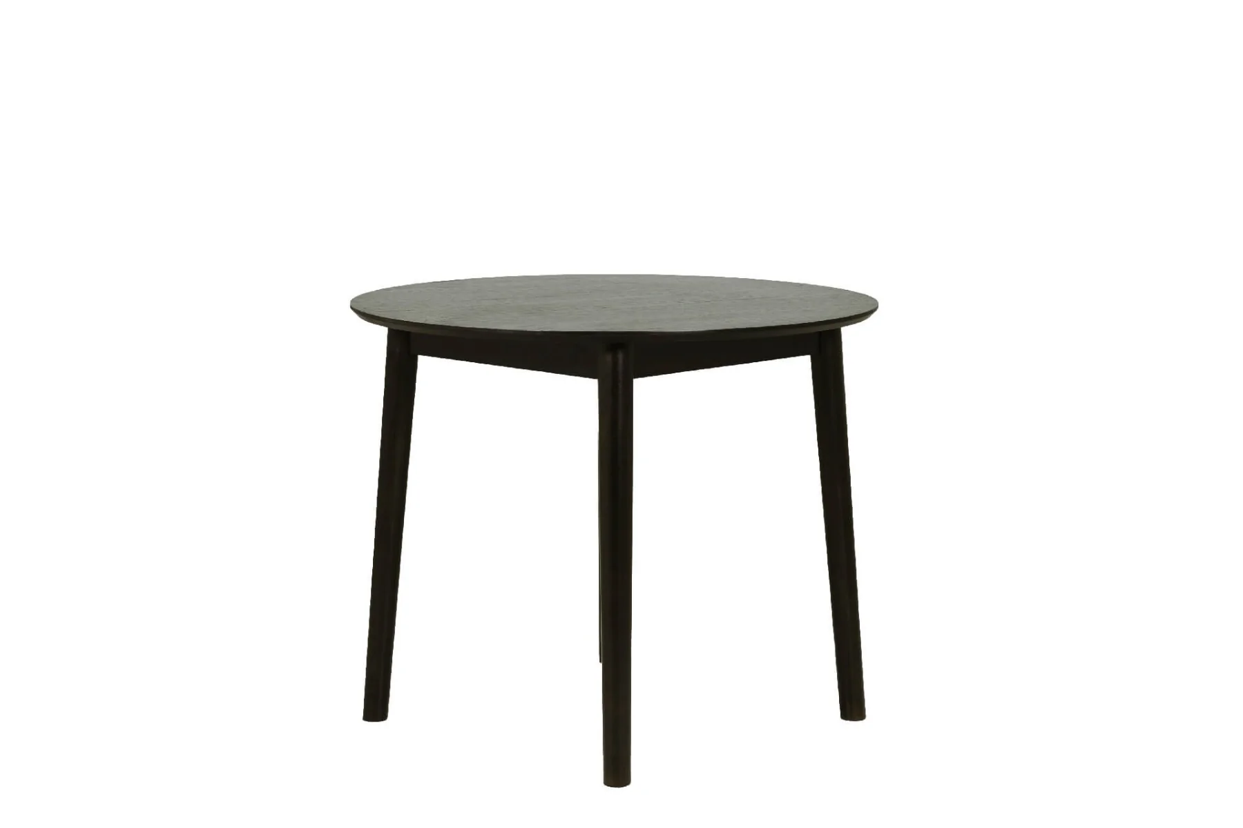 Doolin Round Dining Table 90cm – Black Minimalist Design for Modern Dining