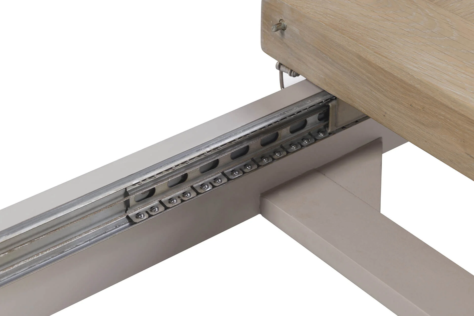 Doune Extending Dining Table – Taupe with Oak Veneer 120cm to 165cm (Pre-order for July) - Image 11