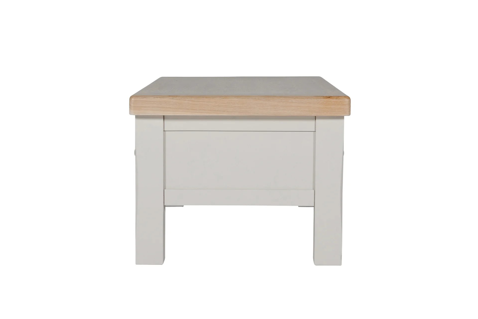 Doune 140cm TV Unit – Taupe Painted Finish with Oak Top - Image 4