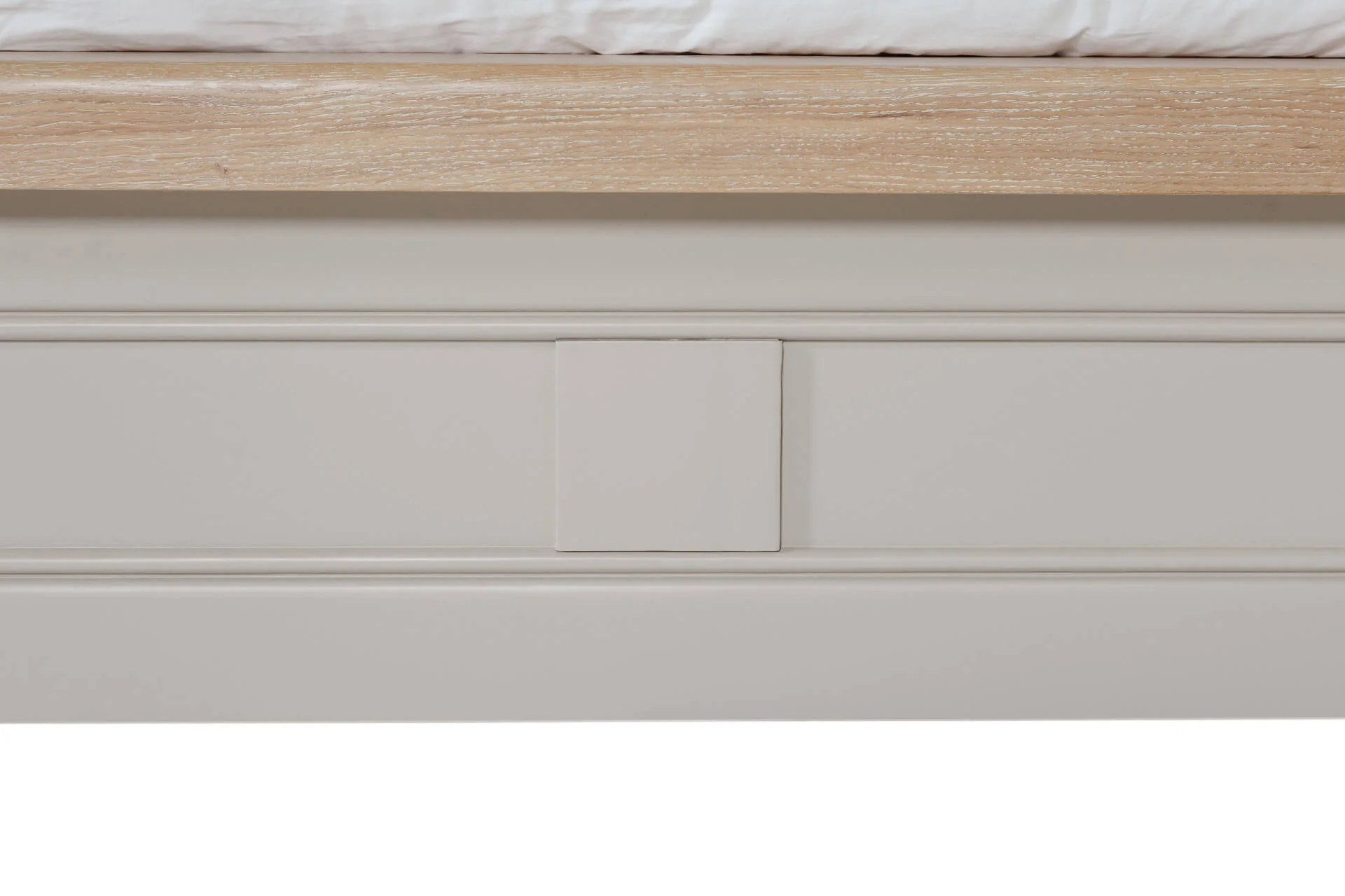Doune 4'6 Low Footboard Bed – Taupe Painted Finish with Oak Veneer Tops (PRE-ORDER FOR JULY) - Image 8