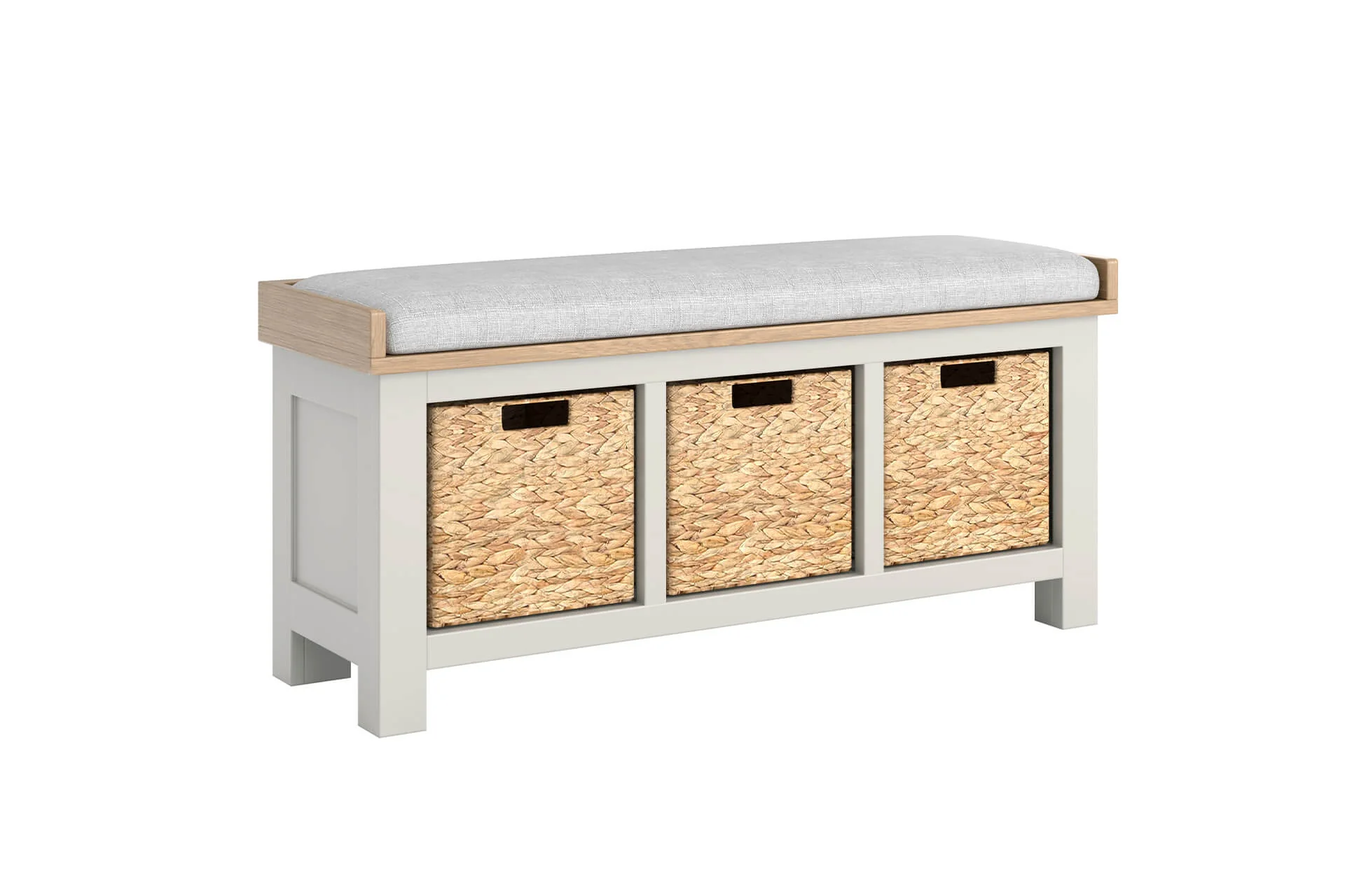 Doune Bench Seat with Storage – Grey Fabric Cushion (Pre-order for July) - Image 2