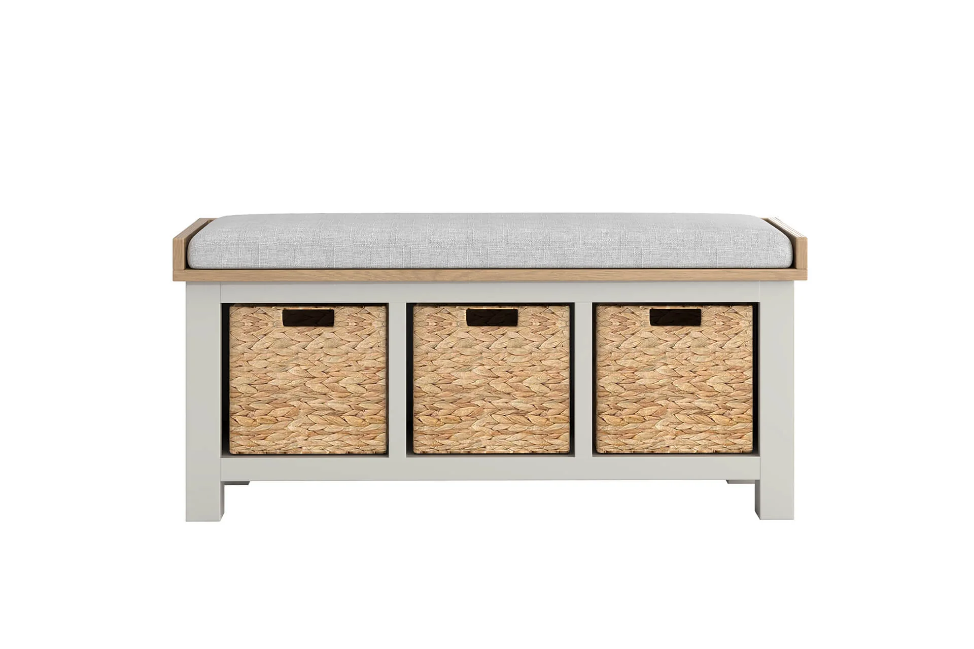Doune Bench Seat with Storage – Grey Fabric Cushion (Pre-order for July) - Image 3