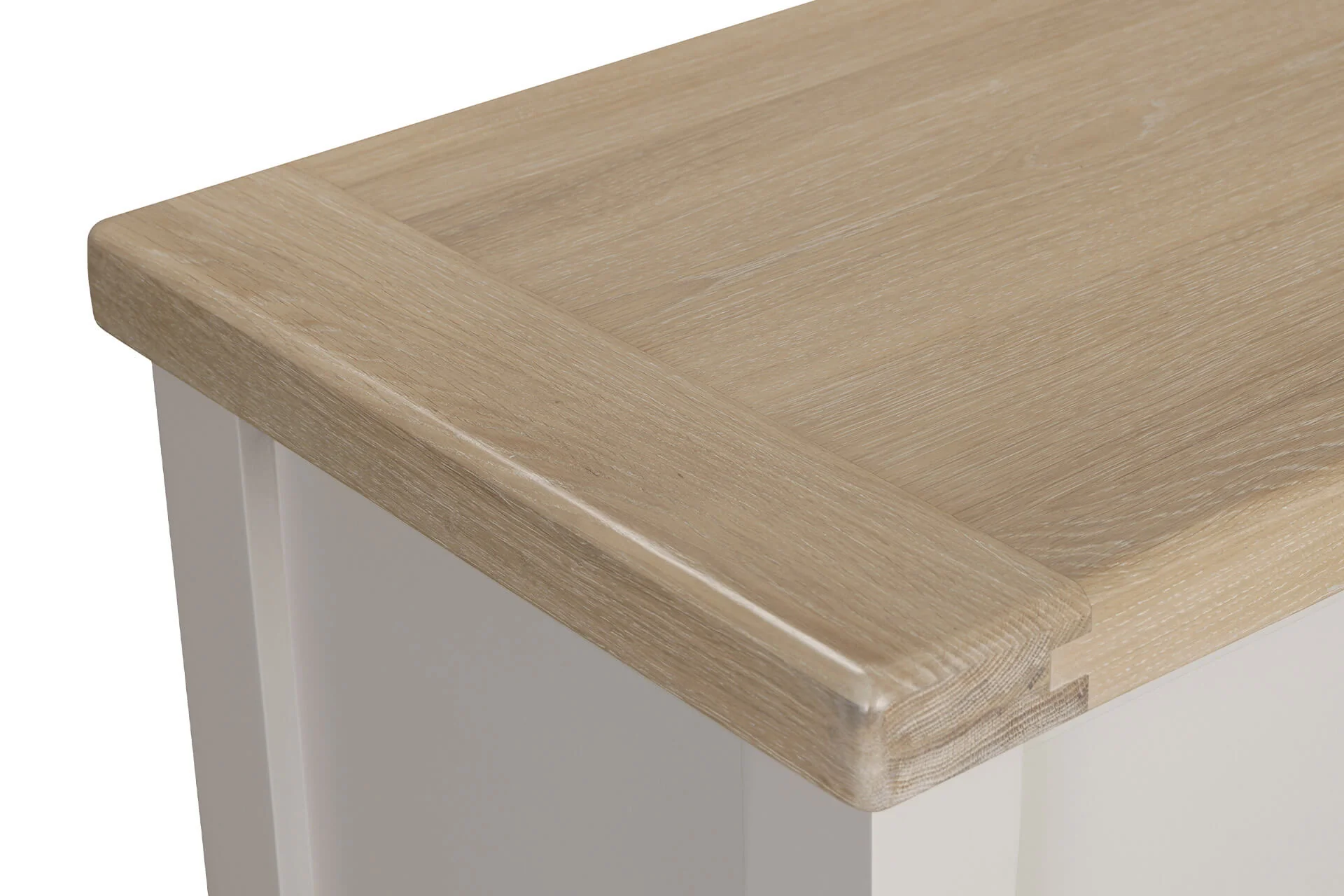 Doune Blanket Box – Taupe Painted Finish with Oak Top - Image 5
