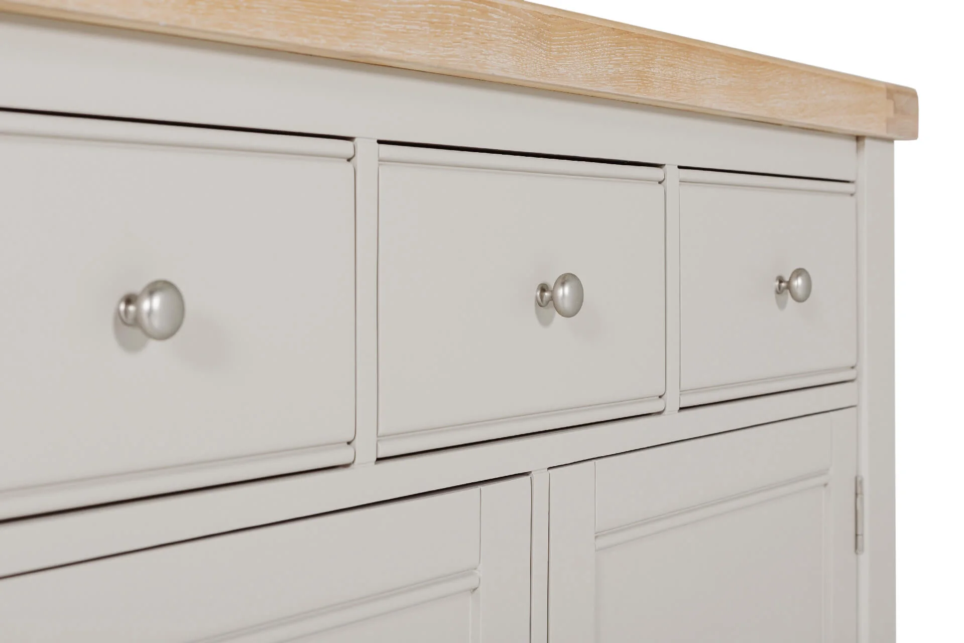 Doune Large Sideboard – Taupe with Oak Top (PRE-ORDER FOR SEPTEMBER) - Image 6