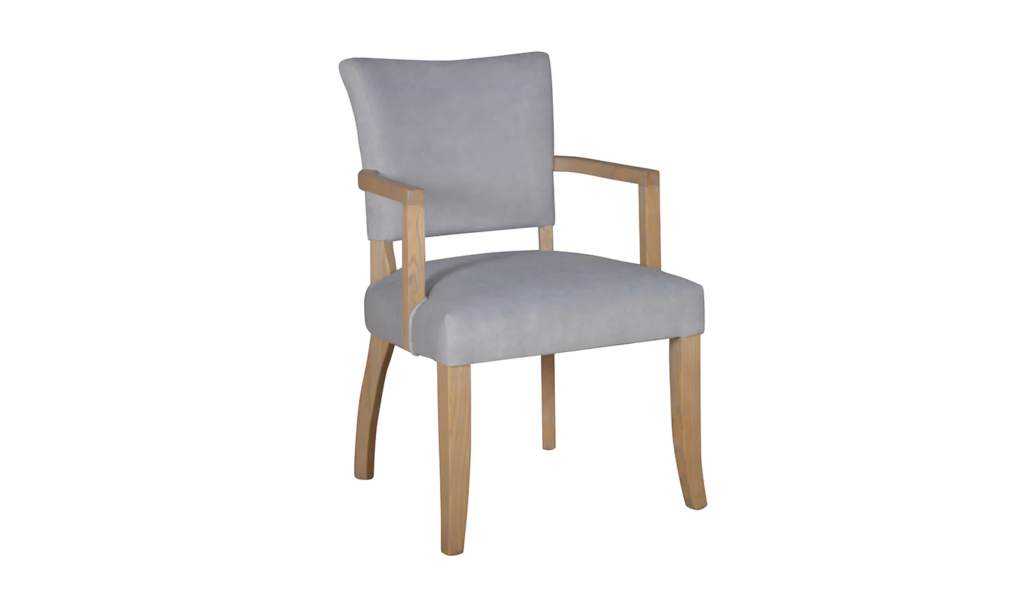 Duke Velvet Carver Chairs – Plush Seat with Solid Oak Legs