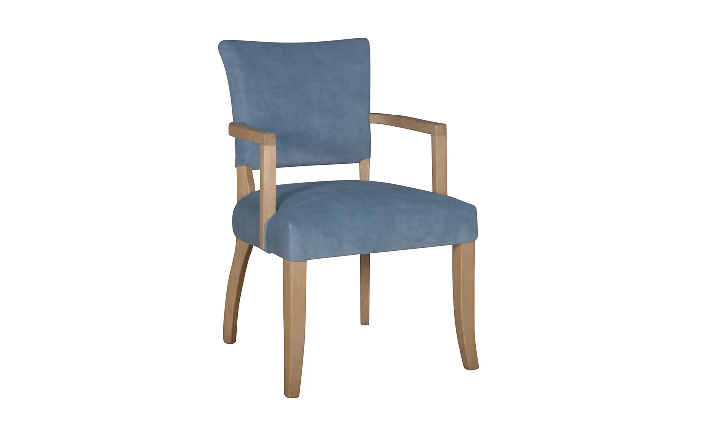 Duke Velvet Carver Chairs – Plush Seat with Solid Oak Legs - Image 2