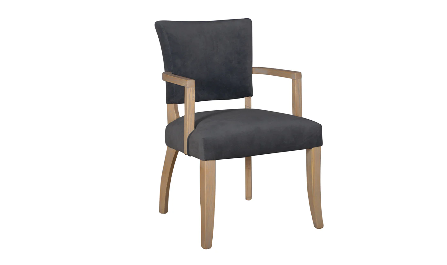 Duke Velvet Carver Chairs – Plush Seat with Solid Oak Legs - Image 3