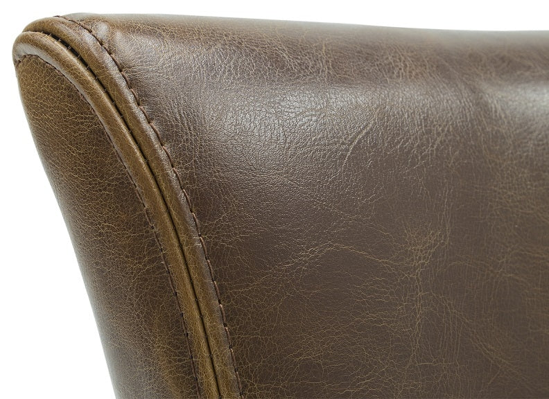 Duke Faux Leather Dining Armchairs – Tan Brown with Solid Oak Legs 890mm - Image 4