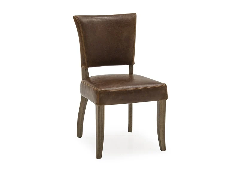 Duke Faux Leather Dining Chairs – Solid Oak Legs 890mm High - Image 10