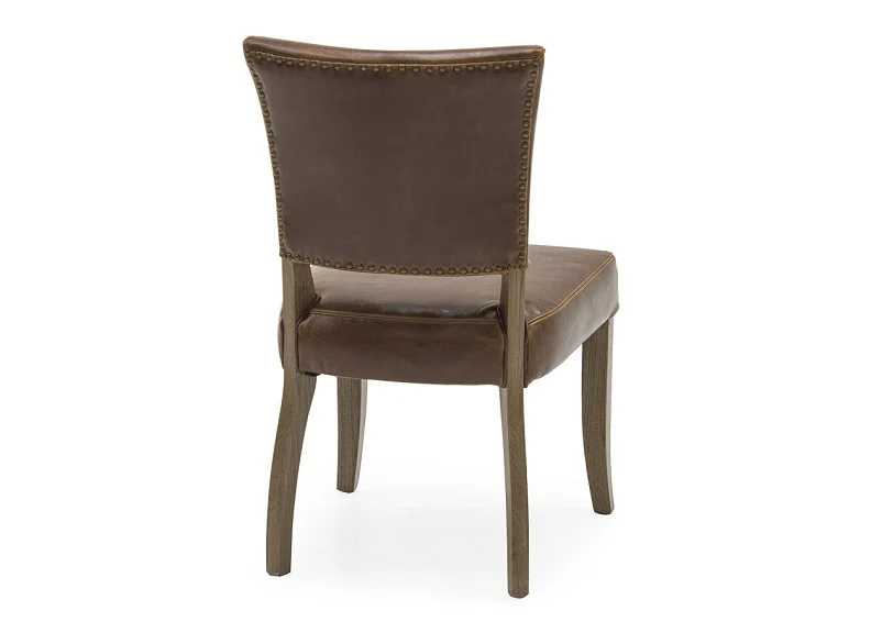 Duke Faux Leather Dining Chairs – Solid Oak Legs 890mm High - Image 6