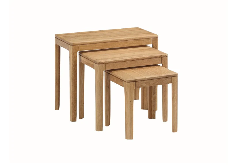 Dunmore Oak Table Nest (PRE-ORDER FOR JULY)