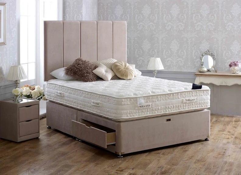 Durabeds 6 ft Standard Divan Base – Fabric Upholstery with Optional Storage - Image 2