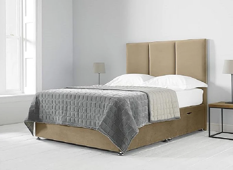 Durabeds Regency 56 Inch F/S Headboard – Fabric Upholstered with Vertical Panels