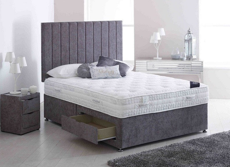 Durabeds Tara 36 Inch Pleated Headboard – Maurice Chenille Fabric