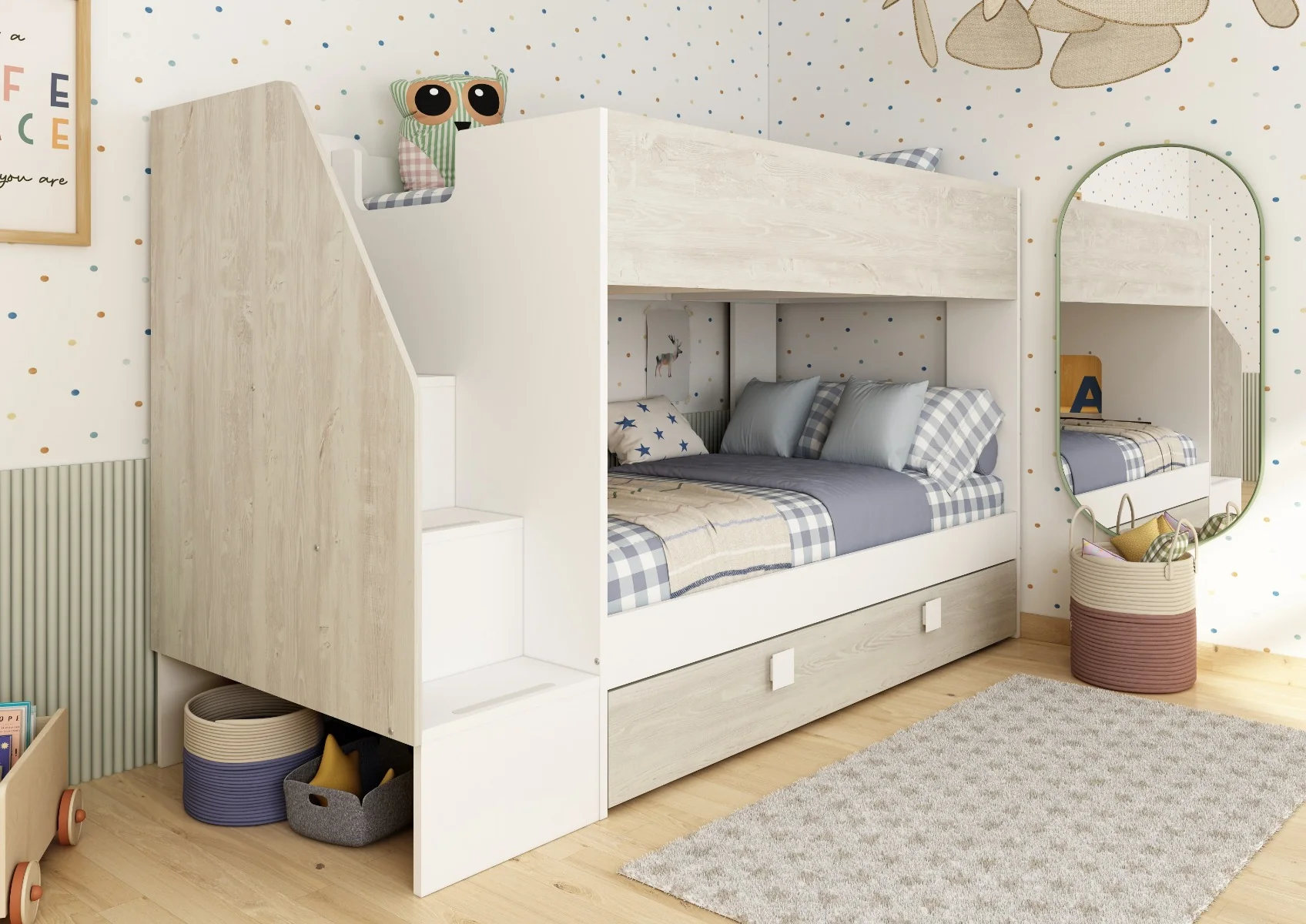 Easy Bunk Bed with Trundle – 90x200 cm *EXPRESS DELIVERY* - Image 2