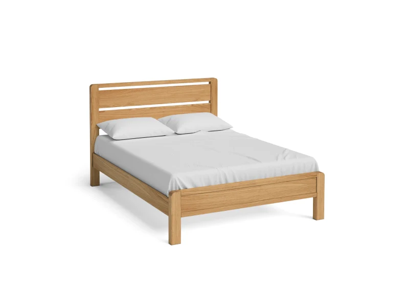 Edson Bed Frame – Oiled Oak with Low Foot and Slatted Headboard (PRE-ORDER FOR JULY) - Image 3