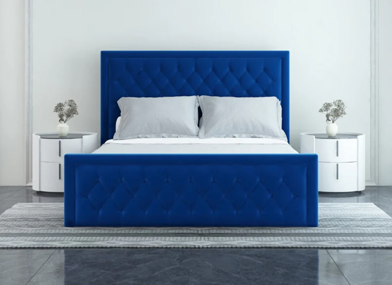 Ellis 3 ft Upholstered Bed – Luxury Designer Bed Frame with Diamond Stitch - Image 2