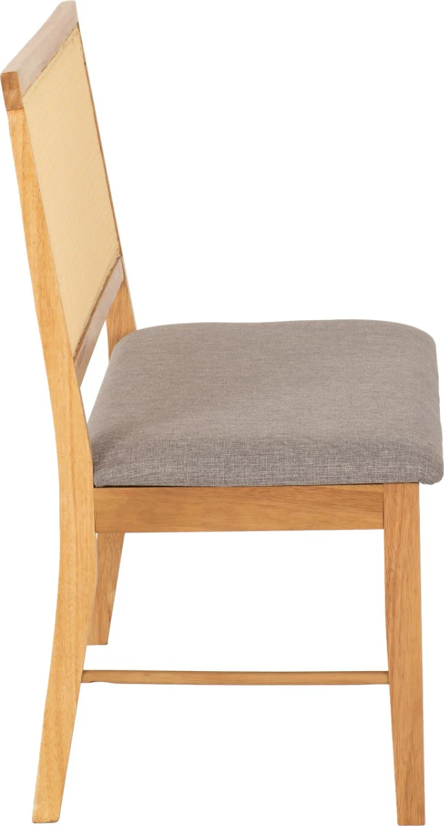 Ellis Dining Bench – Upholstered with Rattan Back 890mm - Image 3