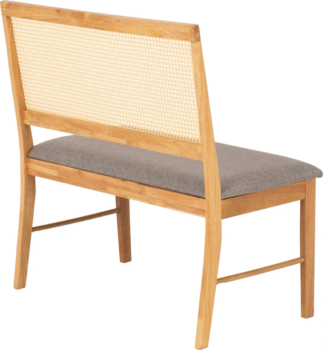 Ellis Dining Bench – Upholstered with Rattan Back 890mm - Image 4
