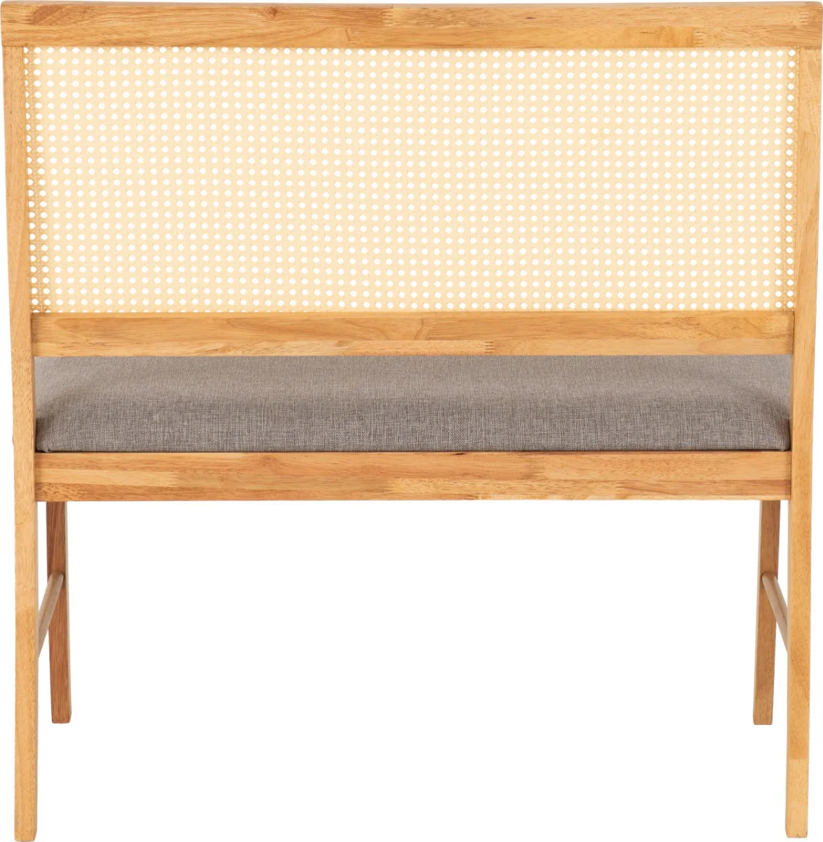 Ellis Dining Bench – Upholstered with Rattan Back 890mm - Image 5