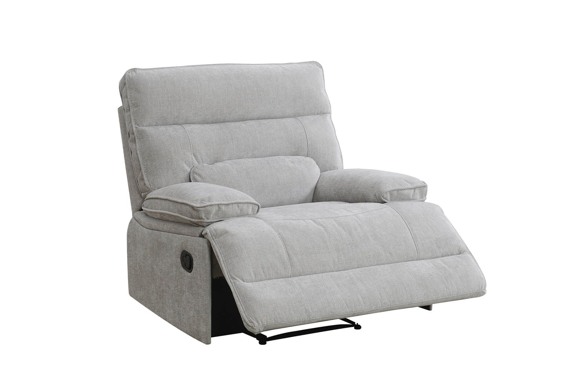 Eloise 1 Seater Manual Recliner – Grey Upholstery with Lumbar Support - Image 4