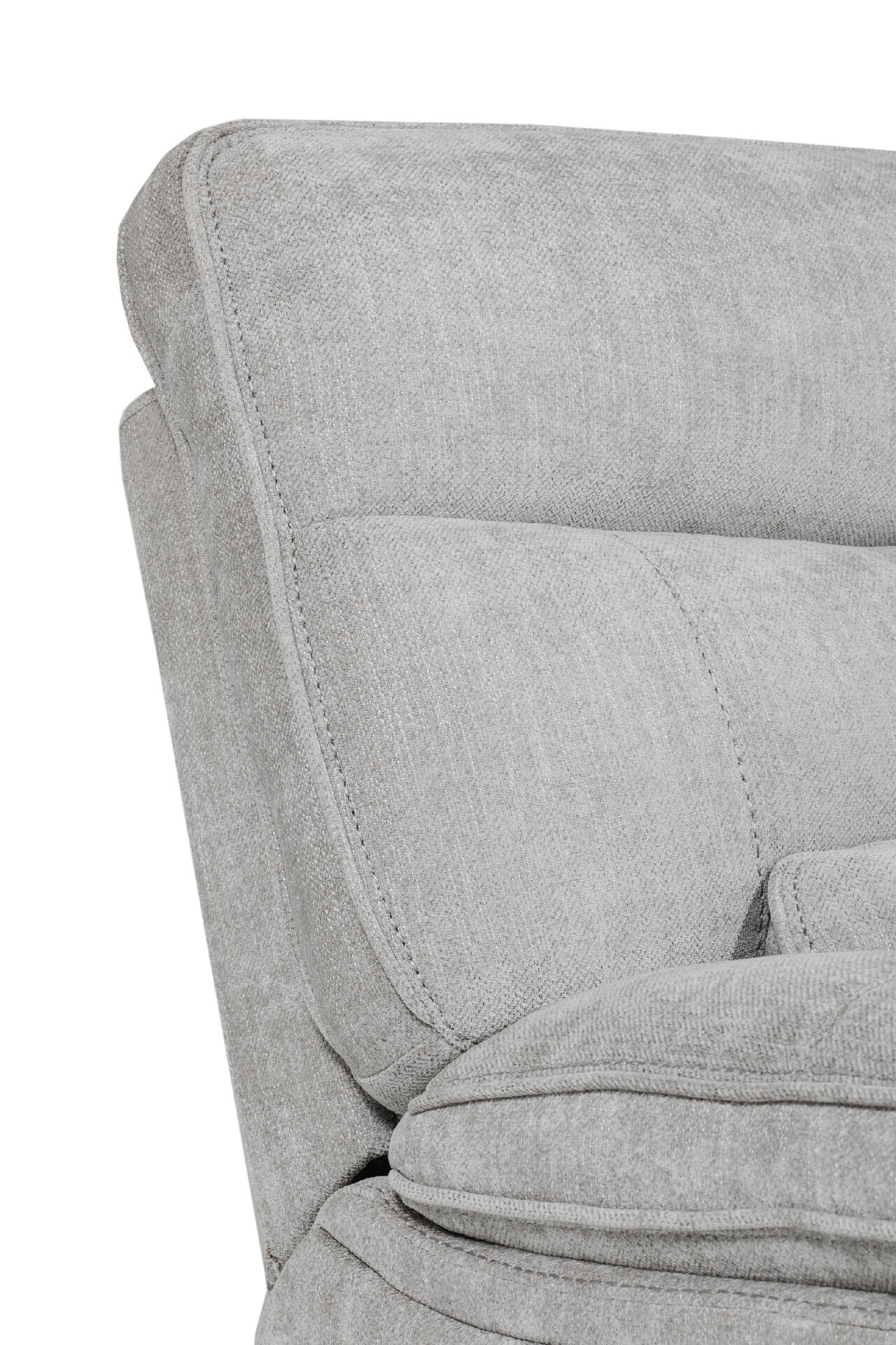 Eloise 1 Seater Manual Recliner – Grey Upholstery with Lumbar Support - Image 6