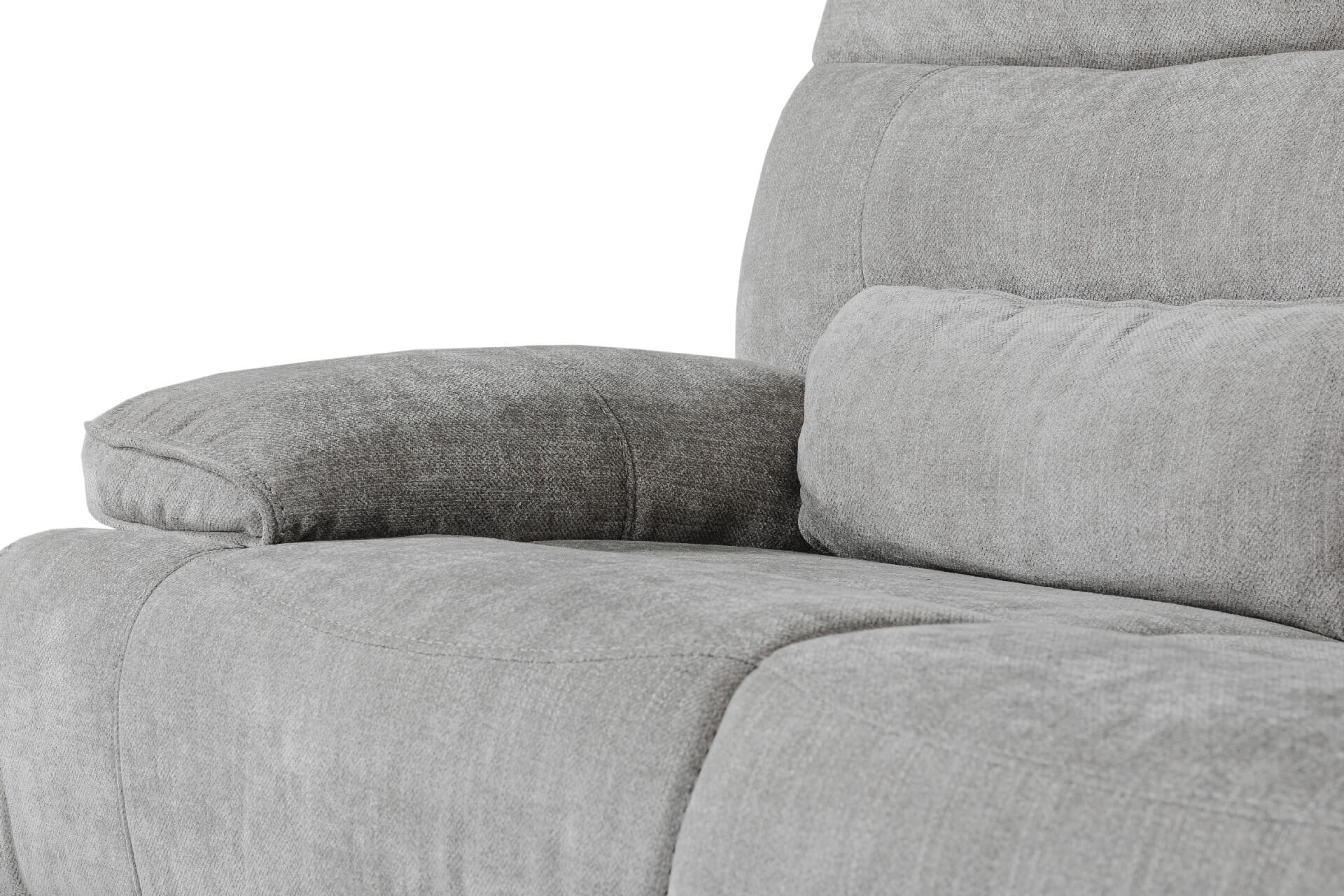 Eloise 2 Seater Manual Recliner – Grey Fabric with Lumbar Support - Image 2