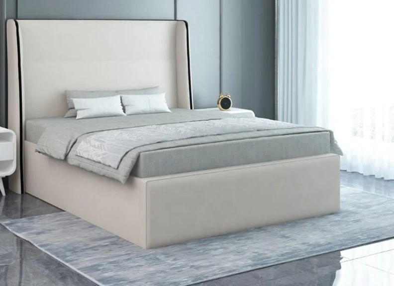 Empress 6 ft Upholstered Storage Bed – Luxury Designer Frame with Ottoman Base