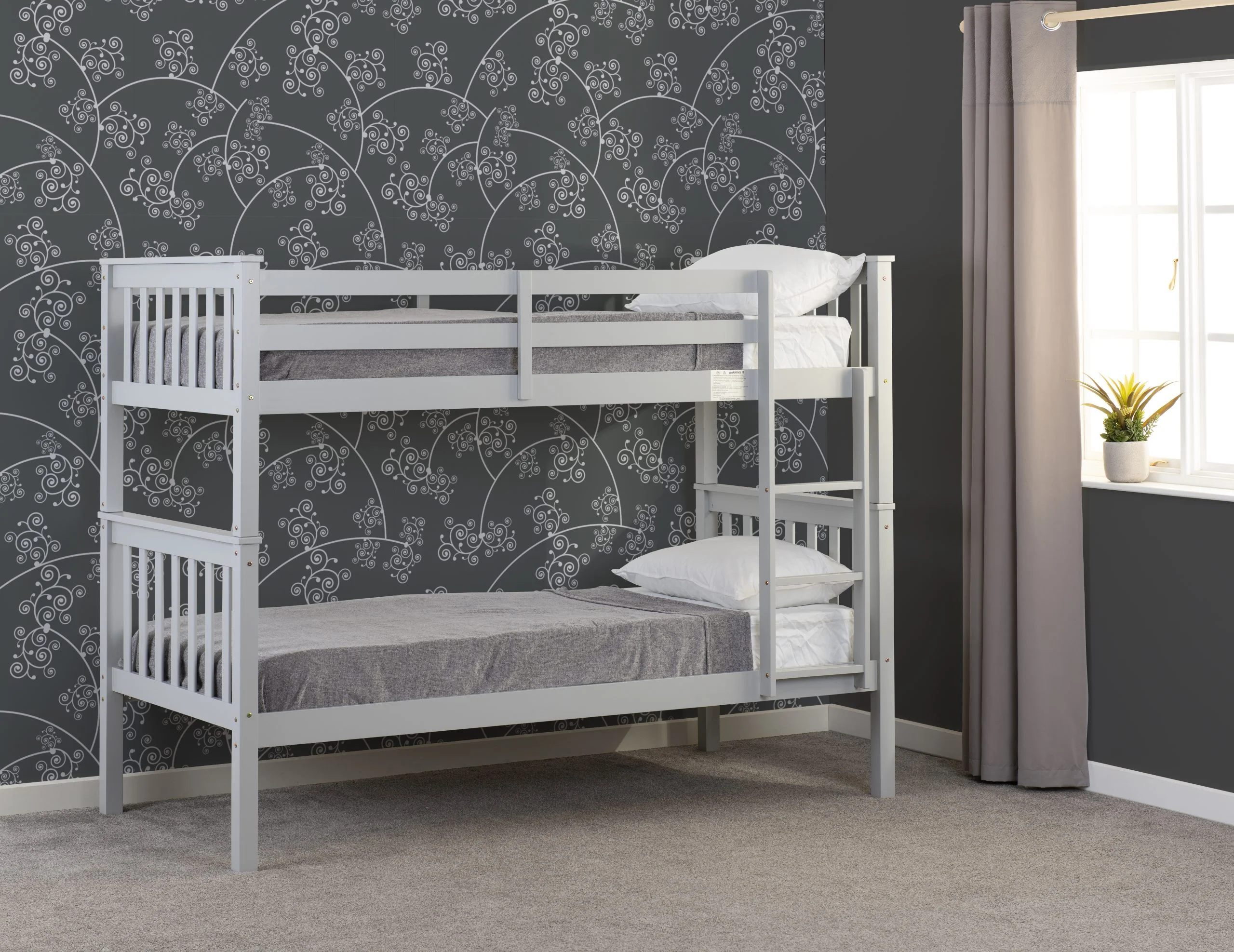 Erin 3' Bunk Bed – Light Grey - Image 2