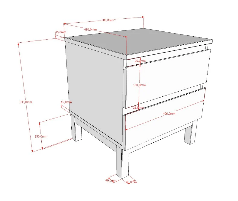 Eva Nightstand White - Image 3