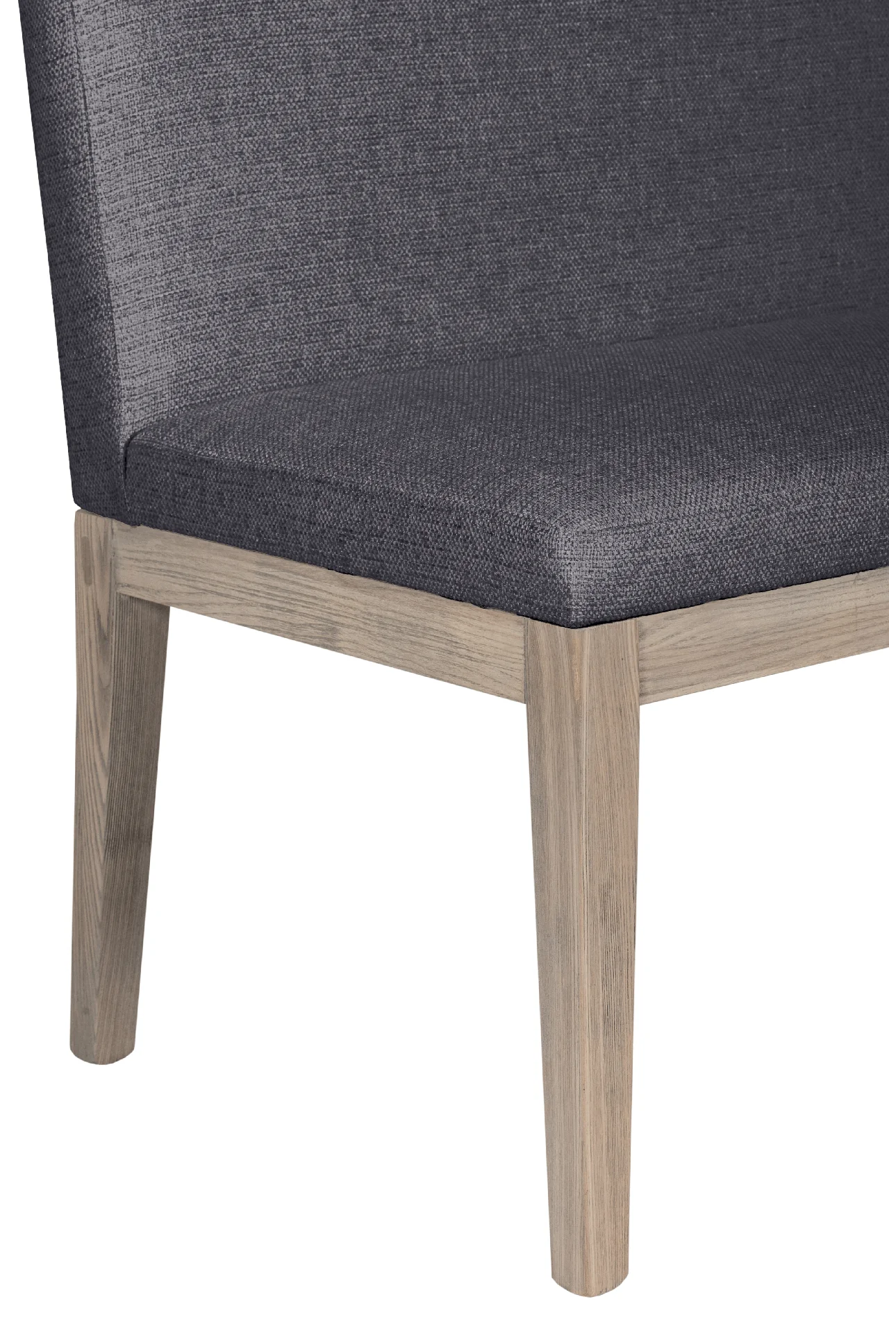 Falun Corner Bench – Dark Grey Upholstery with Solid Oak Legs - Image 3