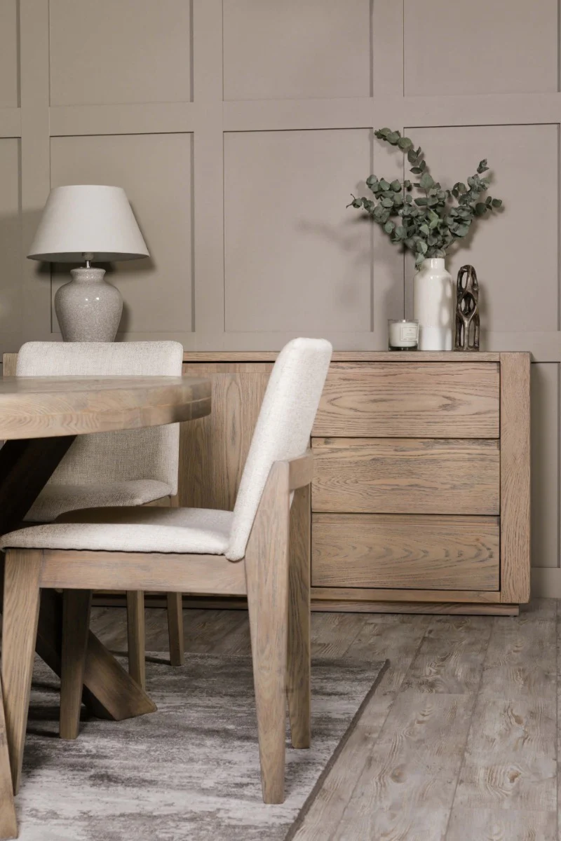 Falun Natural Dining Chair Set of 2 – Solid Oak Legs
