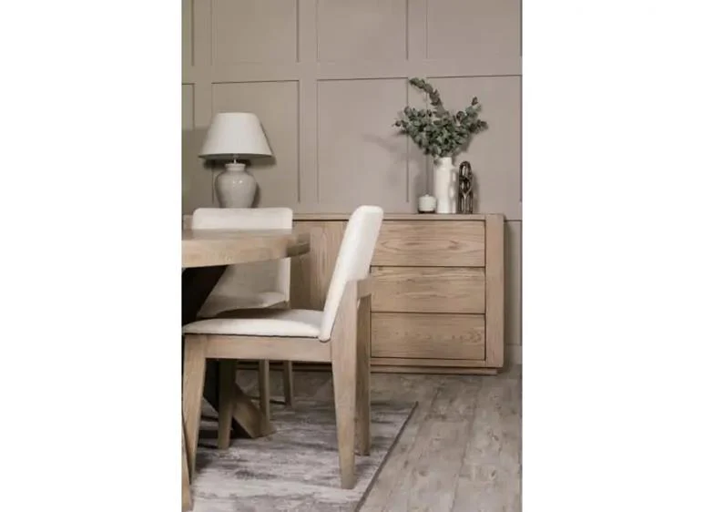 Falun Round Dining Set with Corner Bench & Chairs – Smoked Oak Finish - Image 10