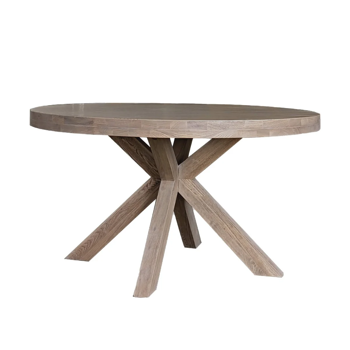 Falun Round Dining Set with Corner Bench & Chairs – Smoked Oak Finish - Image 2
